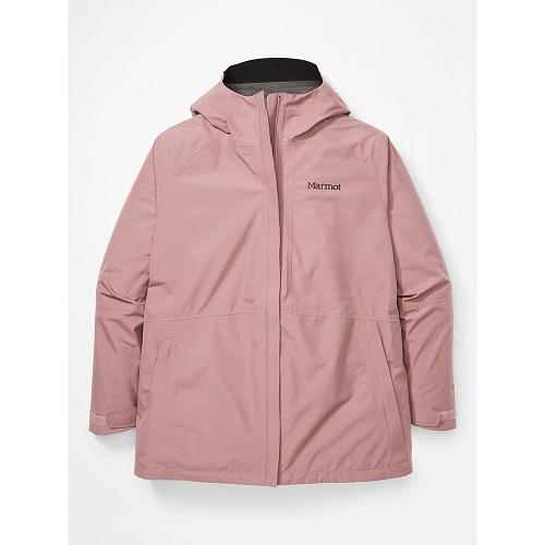 Marmot Rain Jacket Pink NZ - Minimalist Jackets Womens NZ619842